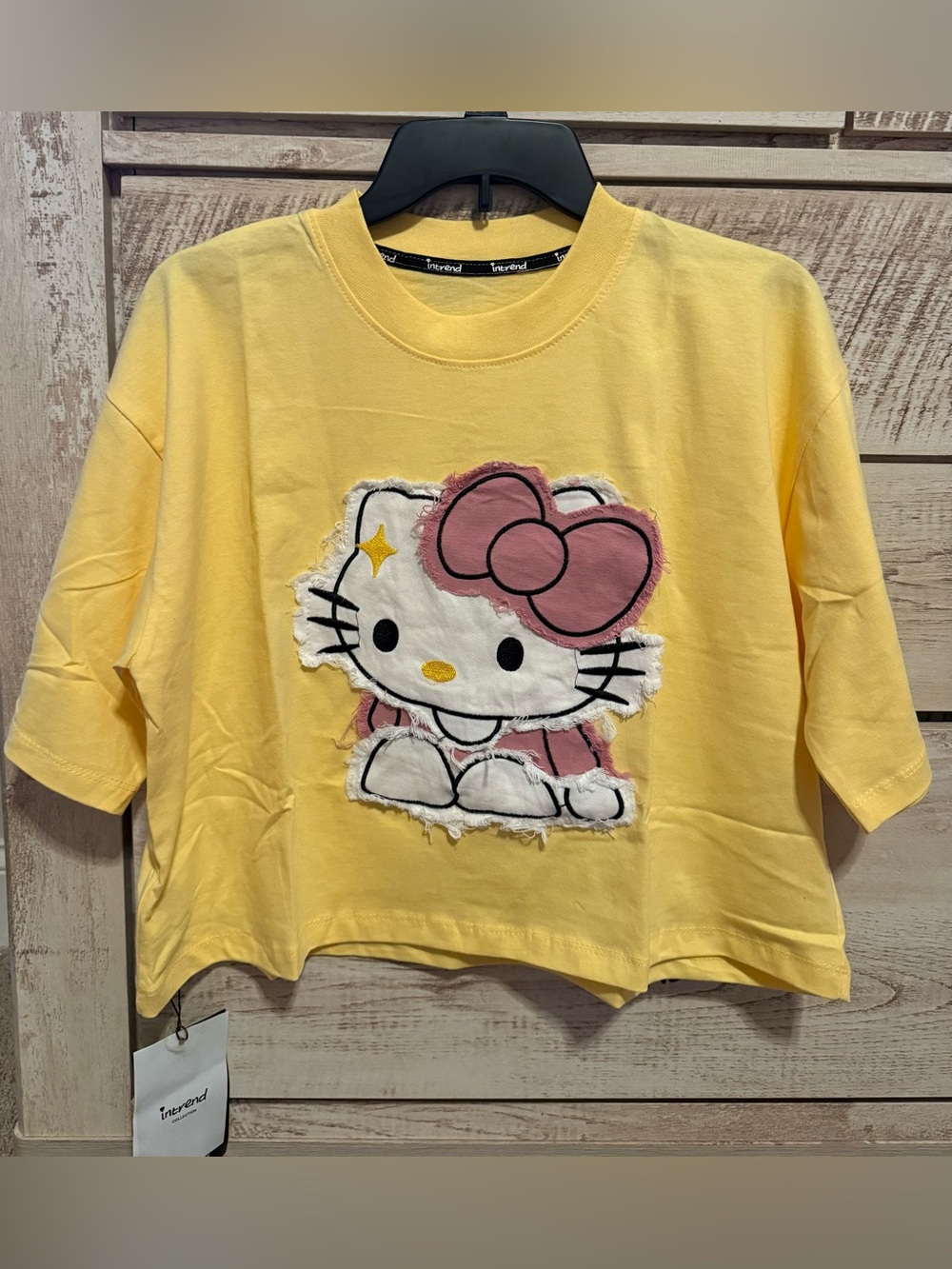 Hello Kitty Yellow Cropped Graphic Tee -